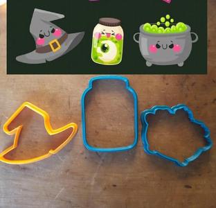 Set of 3 halloween cookie cutters-