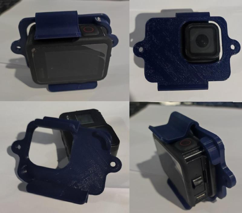 Snap fit Gopro 8 holder bracket and support