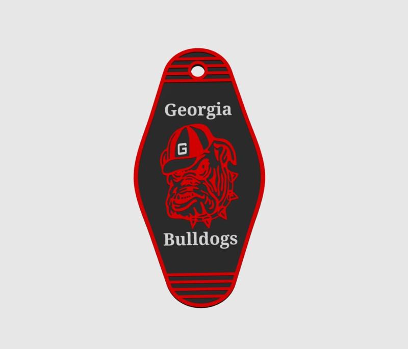Georgia Bulldog Keychain