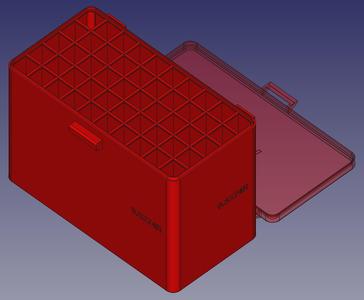 9.3X74mm Rimmed, Head Up, Snug Snap Latch Modular Ammo Box