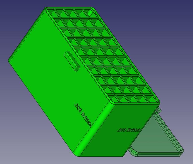 .303 British, Head Up, Snug Snap Latch Modular Ammo Box