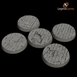 LegendGames 40mm round wooden plank 'feature' figure bases