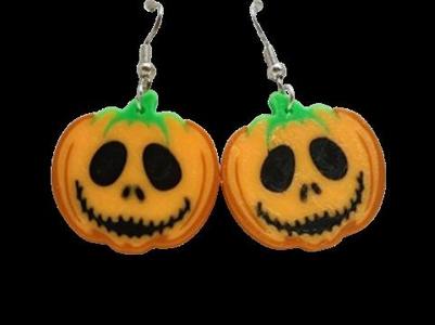 Carved Pumpkin Earrings - 5 styles and a no face