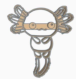 Ajolote Cookie Cutter and Cookie Marker