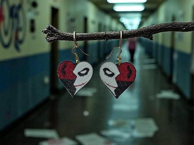 Joker Heart earrings
