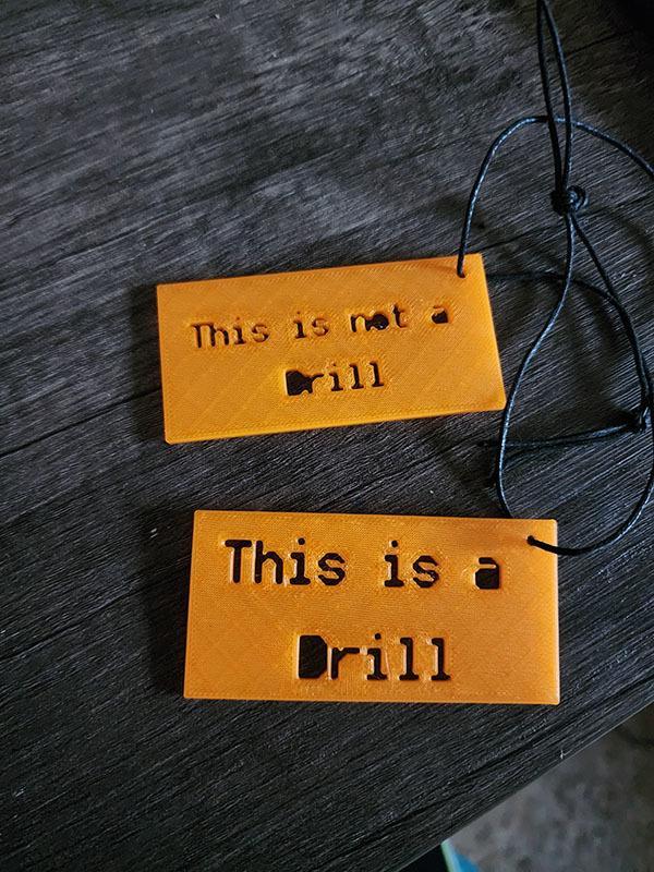 This is a Drill/This is not a Drill tags