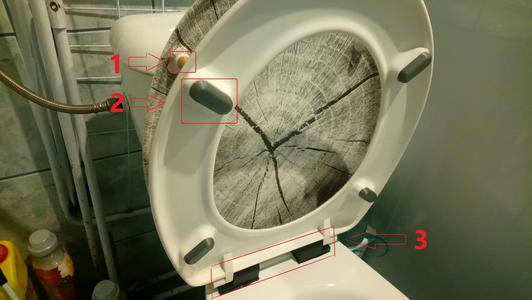 Toilet seat repair kit,slow-fall board.