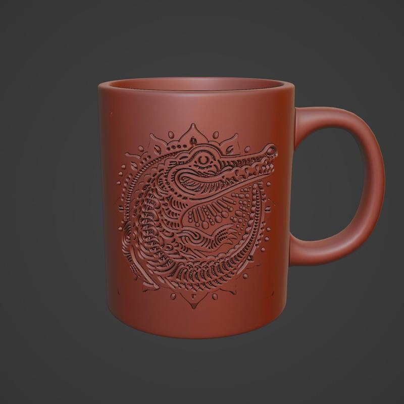 crocodile animal coffee mug