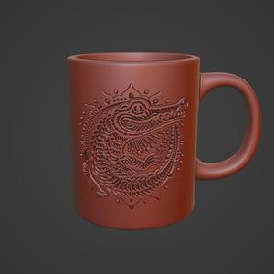 crocodile animal coffee mug