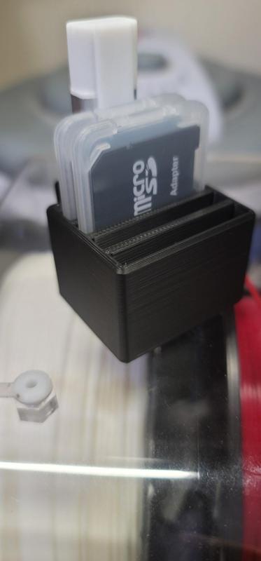 Micro/SD card case and USB reader holder