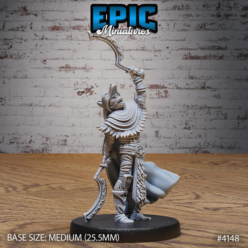 Mummy Warrior Anubis Khopesh ‧ DnD Miniature ‧ Tabletop Miniatures ‧ Gaming Monster ‧ 3D Model ‧ RPG ‧ DnDminis ‧ STL FILE