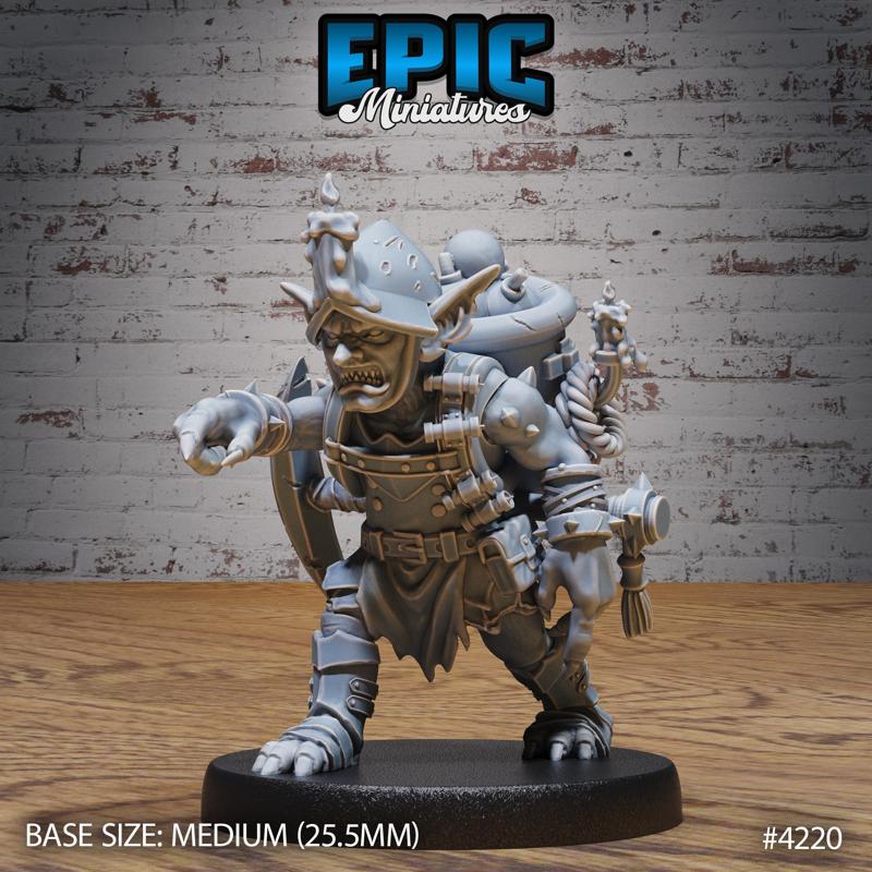 Goblin Miner ‧ DnD Miniature ‧ Tabletop Miniatures ‧ Gaming Monster ‧ 3D Model ‧ RPG ‧ DnDminis ‧ STL FILE