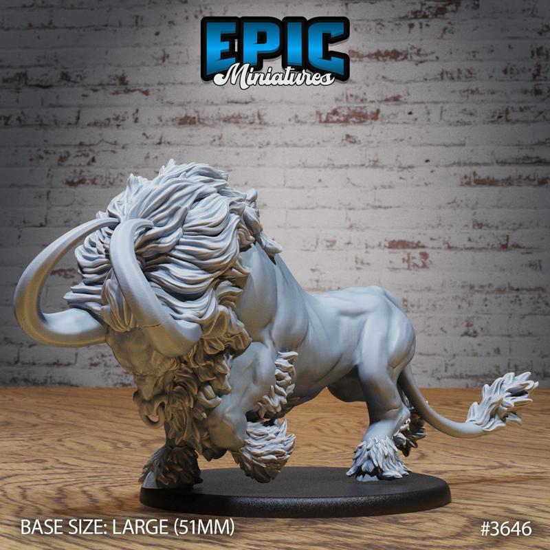 Devilhorn Bull ‧ DnD Miniature ‧ Tabletop Miniatures ‧ Gaming Monster ‧ 3D Model ‧ RPG ‧ DnDminis ‧ STL FILE