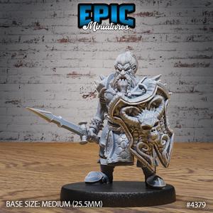 Dwarf Adventurer Fighter ‧ DnD Miniature ‧ Tabletop Miniatures ‧ Gaming Monster ‧ 3D Model ‧ RPG ‧ DnDminis ‧ STL FILE