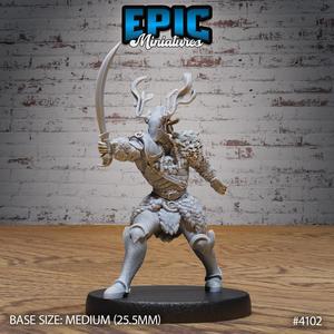 Woodland Knight Attack ‧ DnD Miniature ‧ Tabletop Miniatures ‧ Gaming Monster ‧ 3D Model ‧ RPG ‧ DnDminis ‧ STL FILE