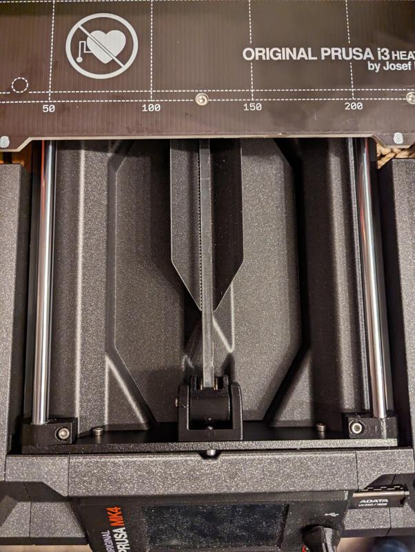 Prusa MK3.5/MK3.9/MK4 centre tray/cable tidy (now works with Y belt tensioners and Prusa enclosure)
