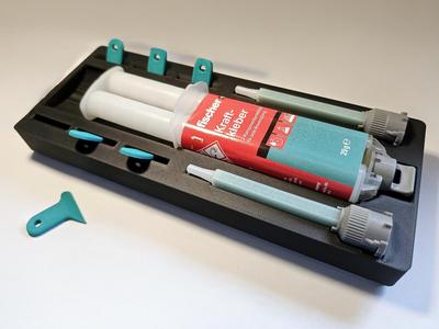Fischer 2K Epoxy and Spreader Gridfinity Organizer