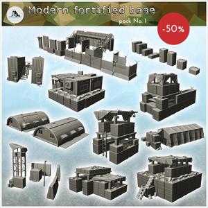 Modern fortified base pack No. 1 - Cold Era Modern Warfare Conflict World War 3 Afghanistan Iraq Yugoslavia