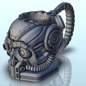 Futuristic cyborg dice mug (6) - Can holder Game Dice Gaming Beverage Drink