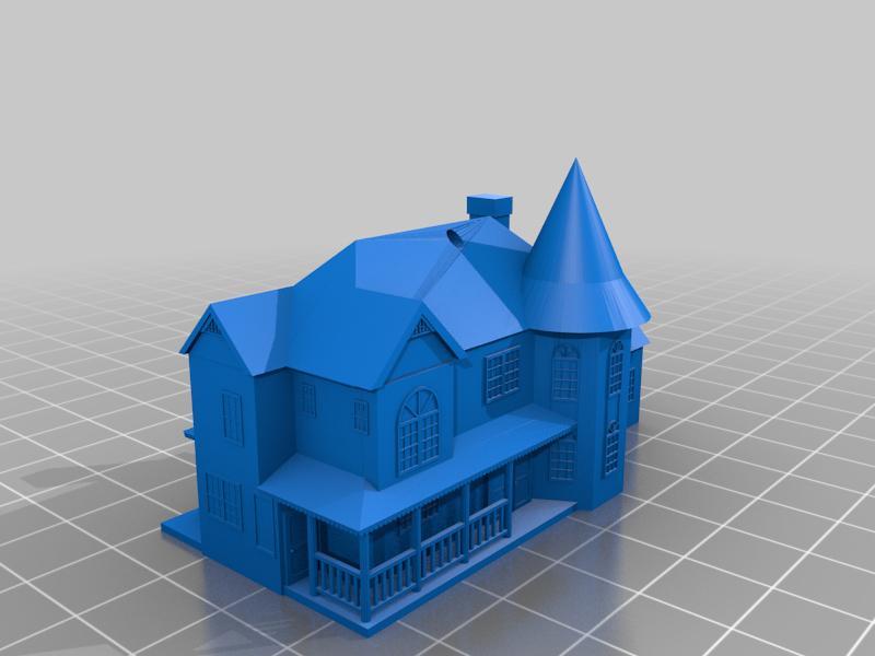 Queen Anne Victorian House Christmas Ornament