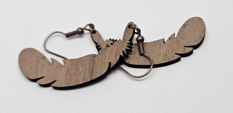 Laser Earring Feather