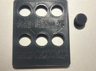tolerance test 0.20 - 0.25