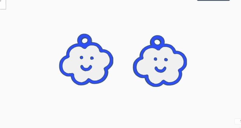 pendant cloud aesthetic pendant earrings and key ring