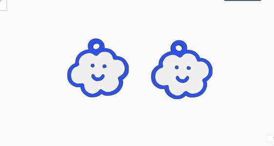 pendant cloud aesthetic pendant earrings and key ring