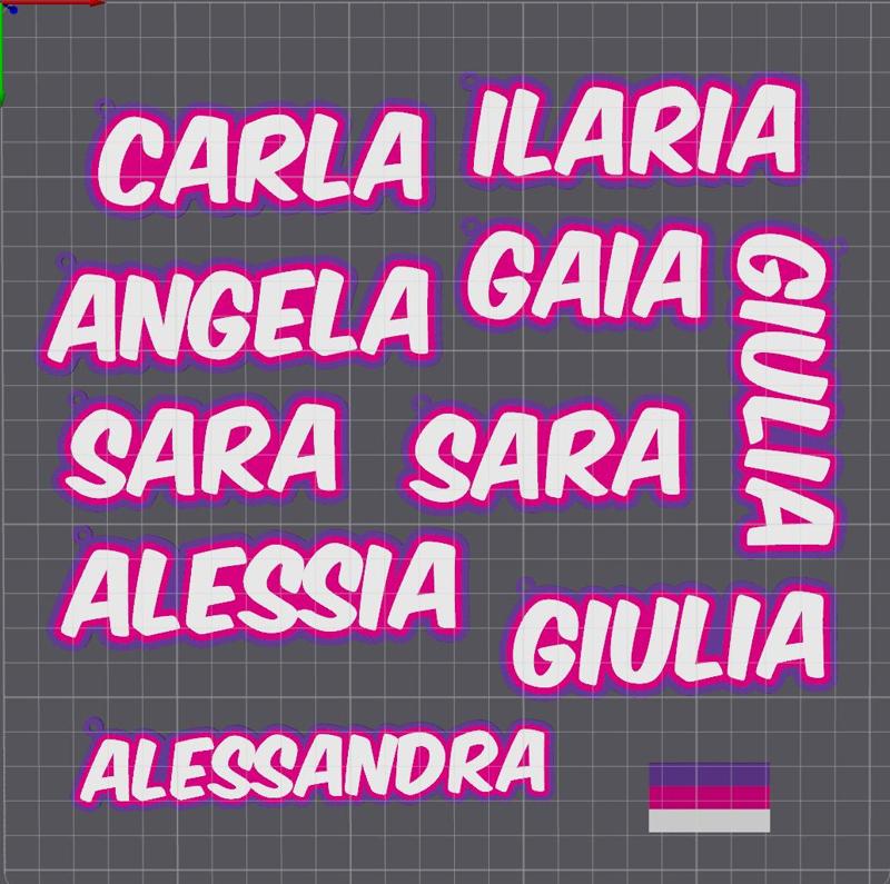 Keychain ITALIAN NAME Multicolor with AMS - Keychain ITALIAN NAMES multicolor with AMS