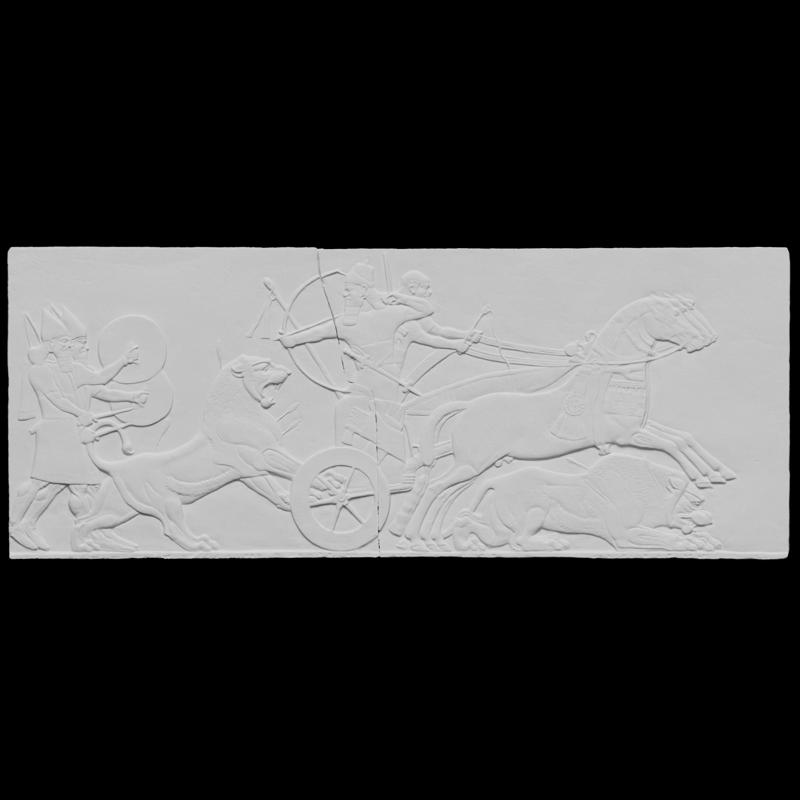 Ashurnasirpal II on a lion hunt