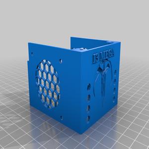 I3 MEGA Hotend Cover Mandalorian Honeycomb