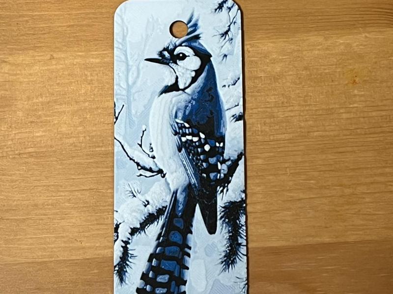 blue bird bookmark
