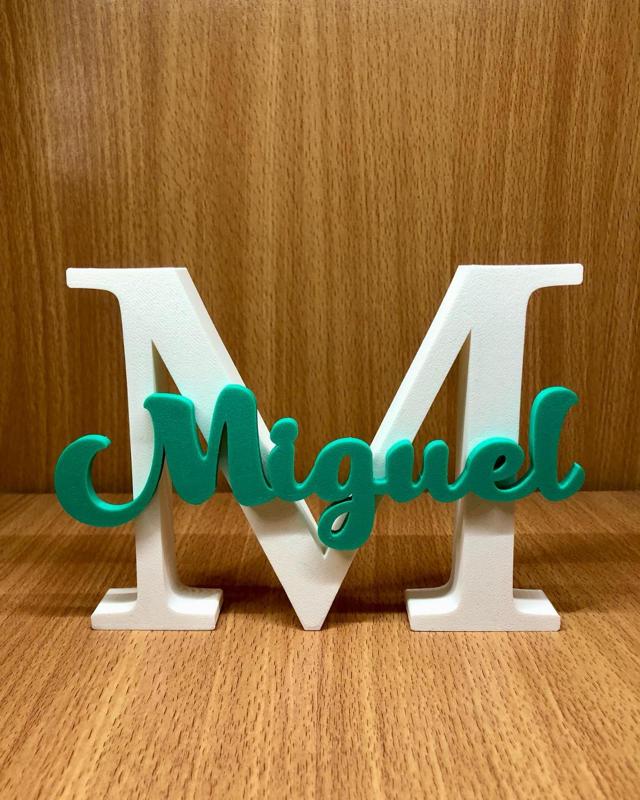 Letter M and name Miguel