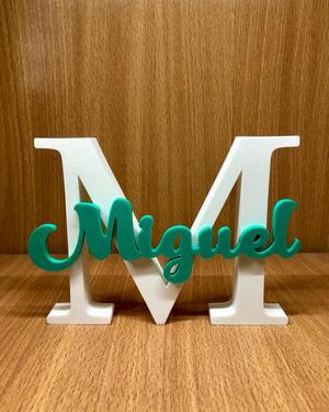 Letter M and name Miguel