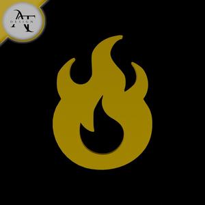 Simple Flame Symbol - 2D Art