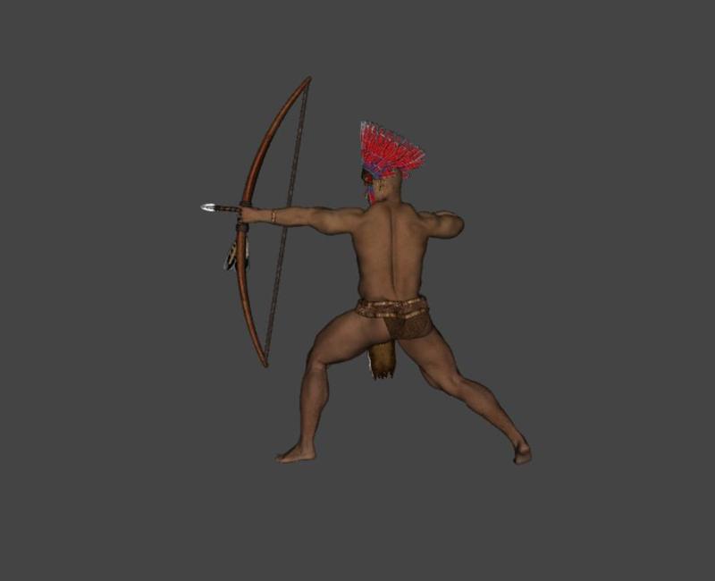 Native American warrior with arrow