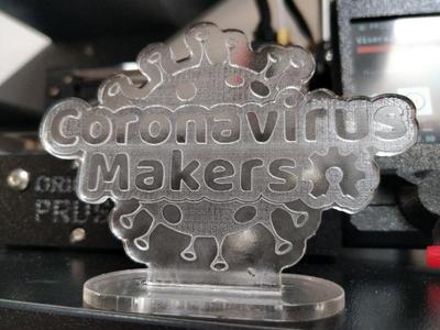 Coronavirus Makers Logo Lasercut