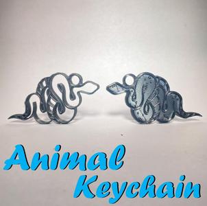 2D Fancy Snake Keychain