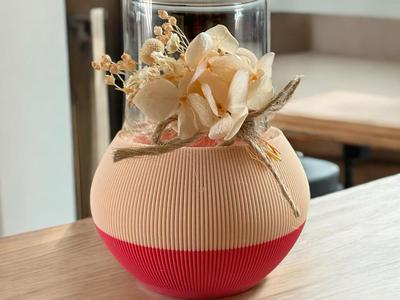 Candle holder base (50cm) grooved look 