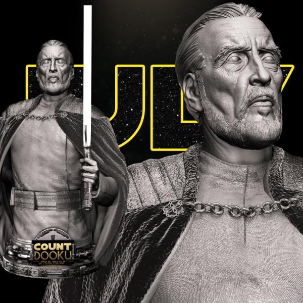 Count Doku Bust - Star Wars 3D Models - Tested and Ready for 3D printing