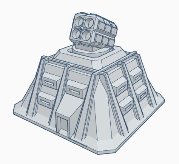 Arrow Artillery Missile Emplacement Mil036