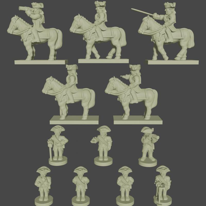 6-15mm Austrian SYW HQ & Command Set (SYW-AU-4)