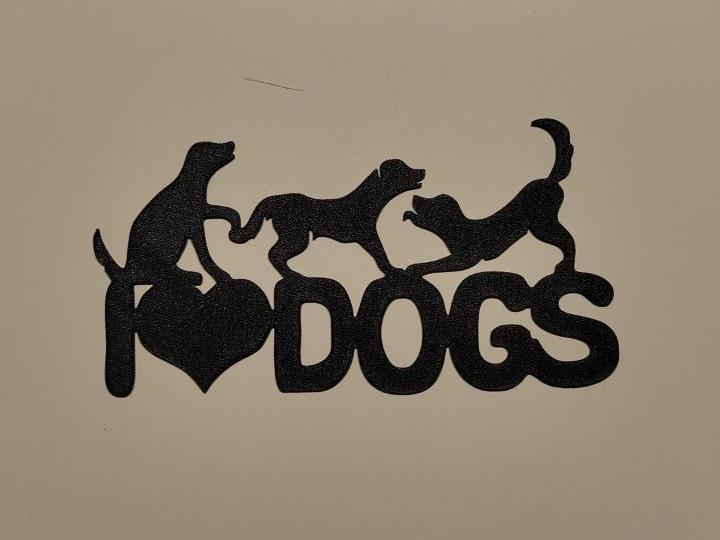 I love dogs wall art