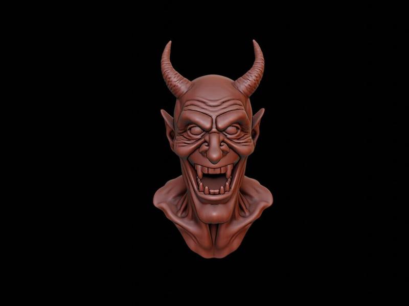 Laughing Devil Beast Bust