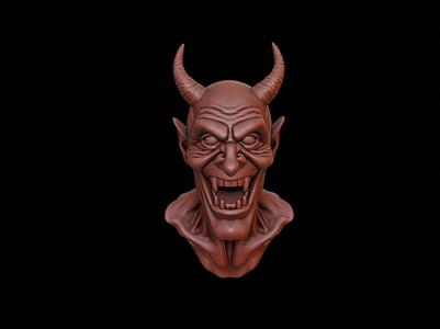 Laughing Devil Beast Bust