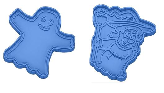 Biscuit Moulds - Halloween - Witch - Pumpkin - Ghost - Spider - Bat - Cookie Cutter - Cookie cutter