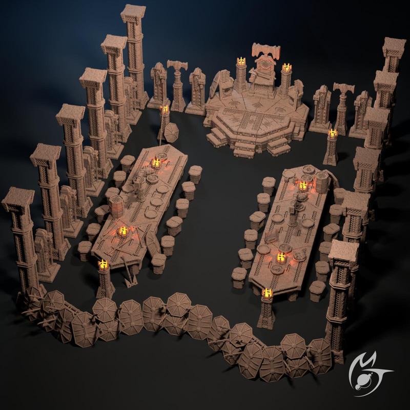 Dwarven Throne Room Objects and Props