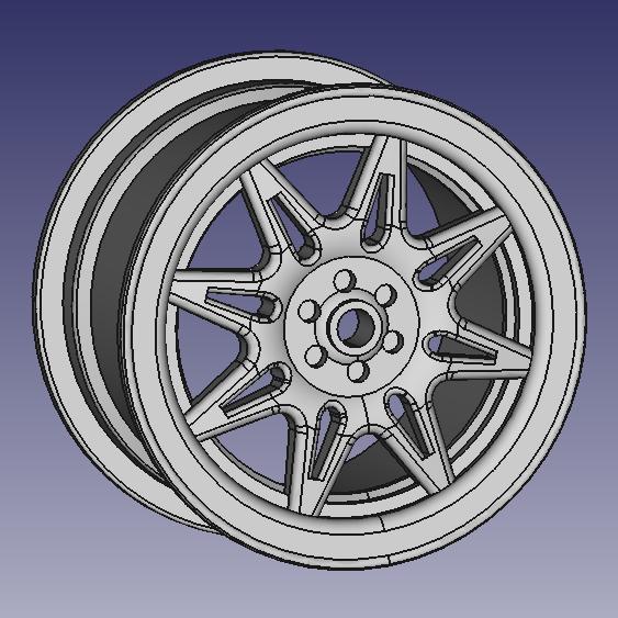 WHEEL RIM SPORTCAR 3D PRINT MODEL