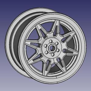 WHEEL RIM SPORTCAR 3D PRINT MODEL