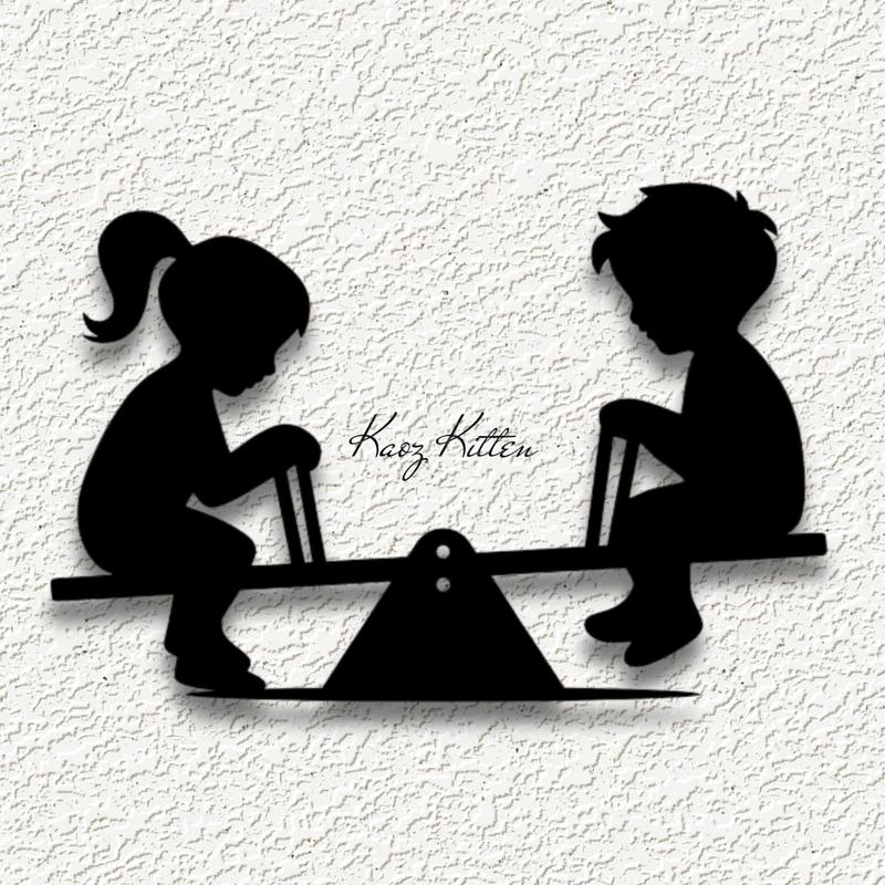 children playground seesaw wall art home decor